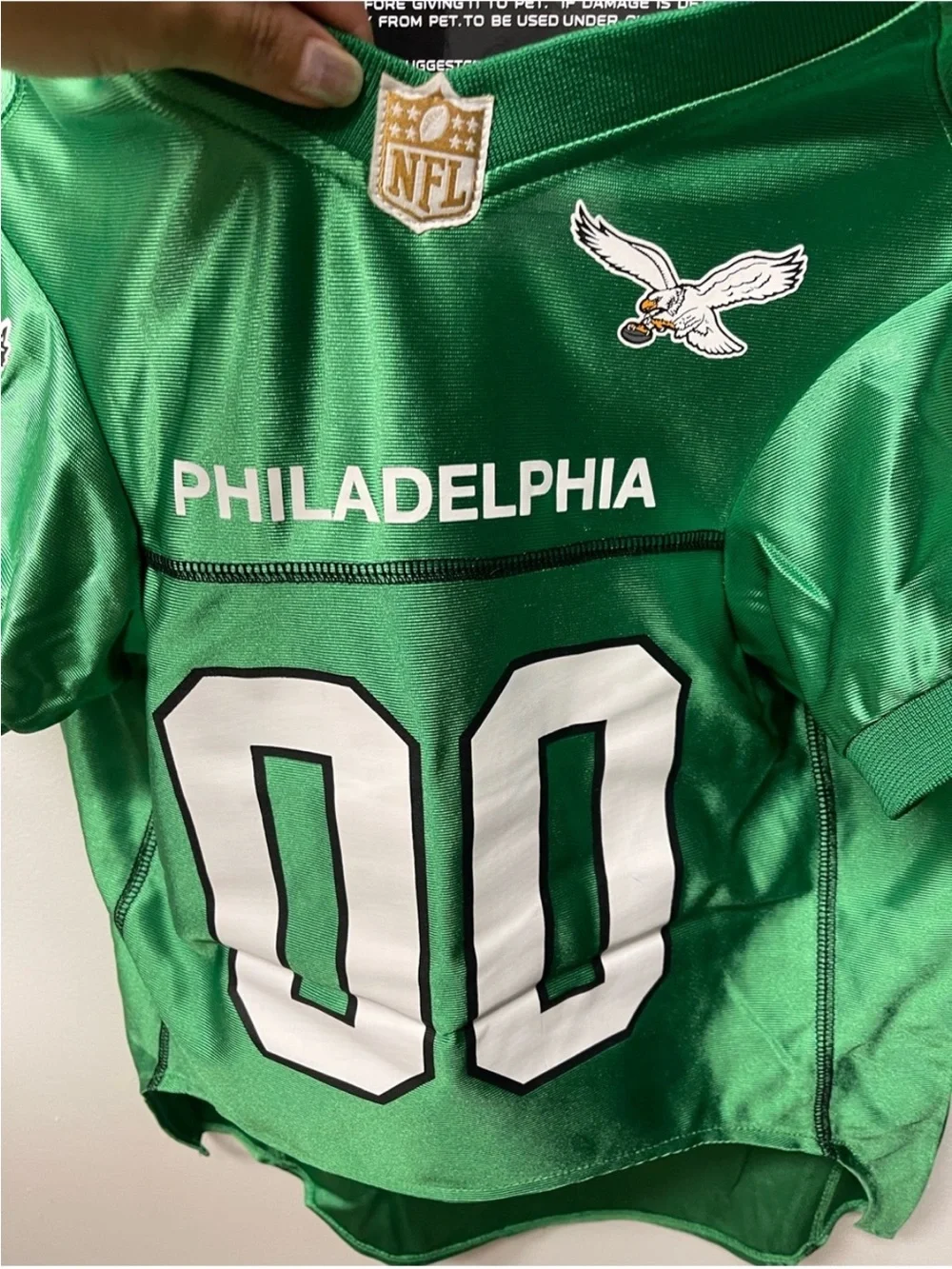 NFL EAGLES Philadelphia Officially Licensed Kelly Green Throwback Pet Jersey XXL